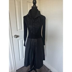 STYLE womens Black vintage Knitted Long Sleeve Dress size M